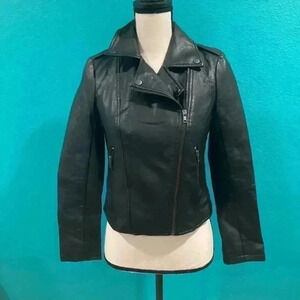 BDG Black faux leather jacket in size xs